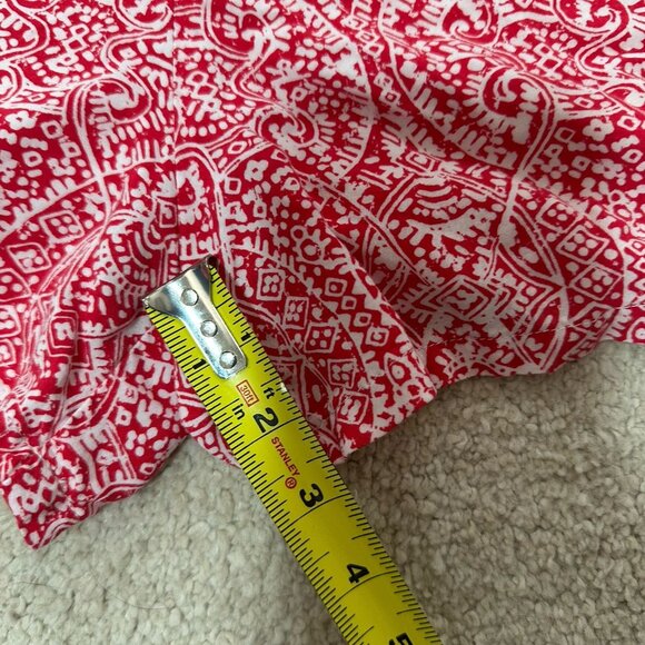 Splendid Romper Women’s Medium Red And White Rayon Drawstring Spaghetti Strap - Picture 14 of 16